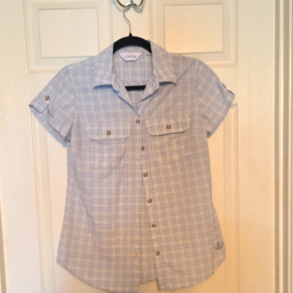 Orvis Light Blue and White Checkered Shirt - Picture 1 of 7